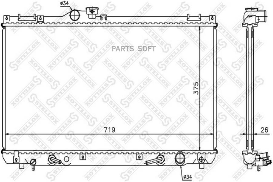 

STELLOX Радиатор охлаждения STELLOX 1026312sx