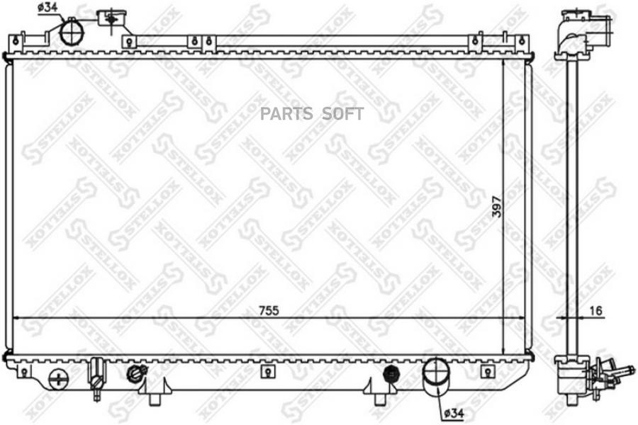 

STELLOX Радиатор охлаждения STELLOX 1026376sx