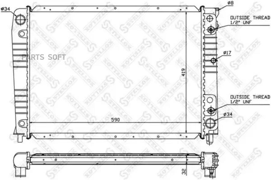 

STELLOX Радиатор охлаждения STELLOX 1026449sx