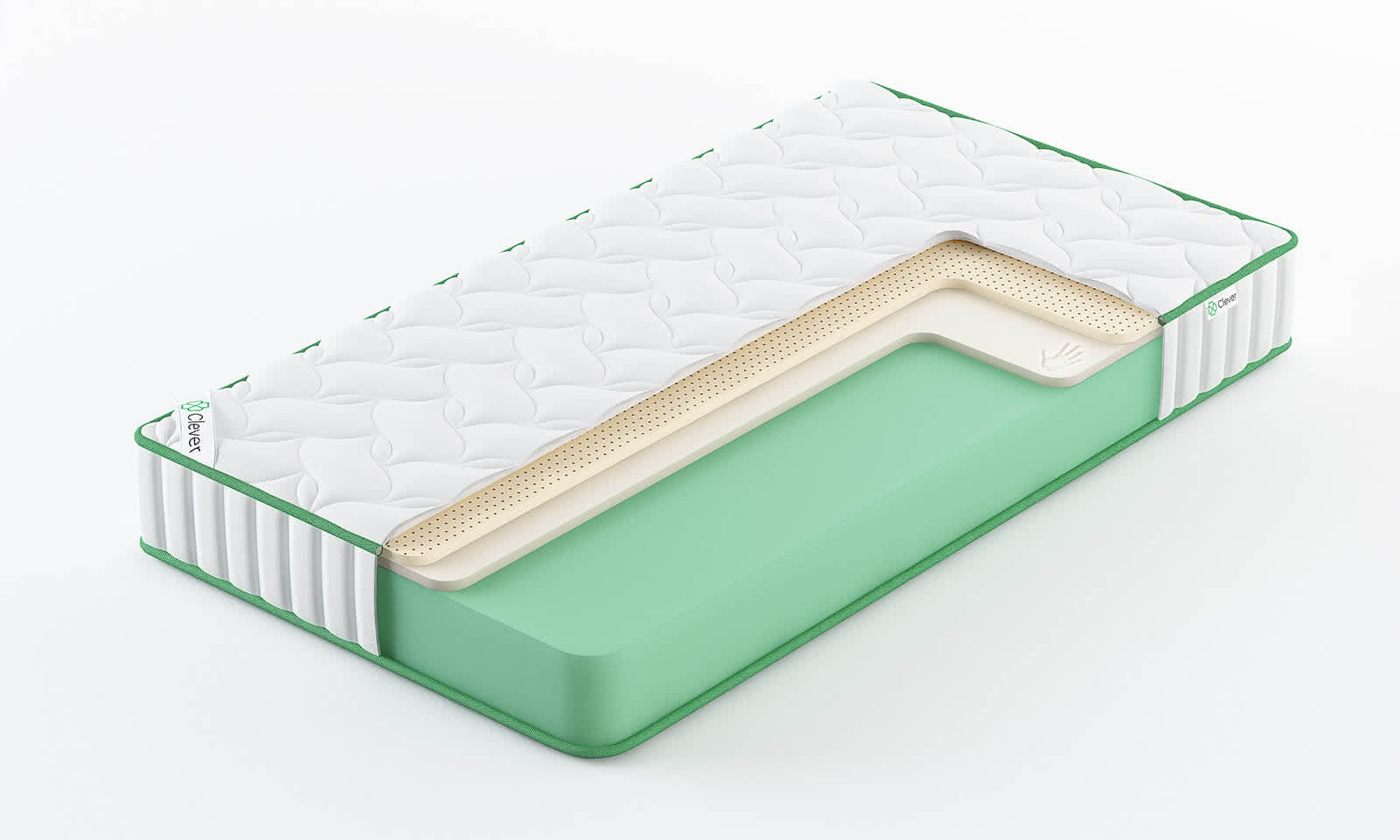 

Матрас Clever Wing High 125x155, Белый, WING HIGH