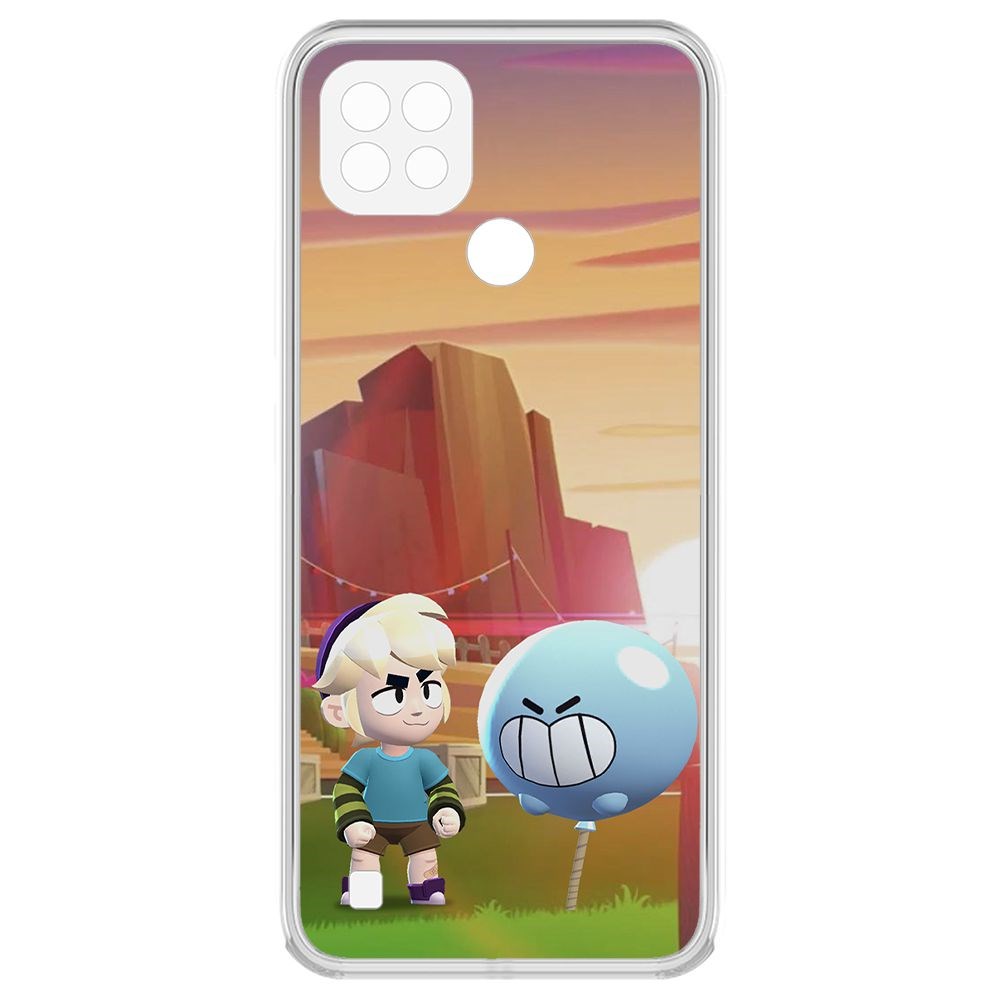 

Чехол-накладка Brawl Stars-Гас для Realme C21, Прозрачный