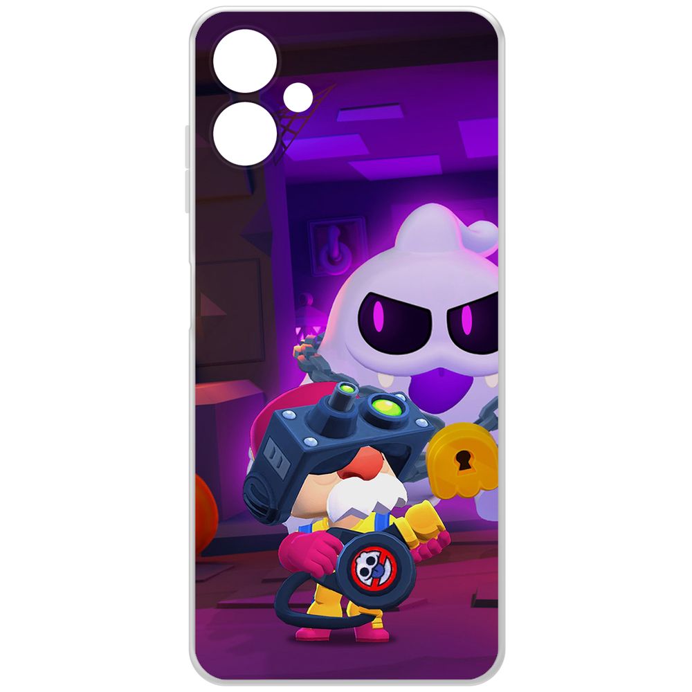 

Чехол Clear Case Brawl Stars-Охотник за Скуиками Гэйл для Samsung Galaxy A06 (A065), Прозрачный