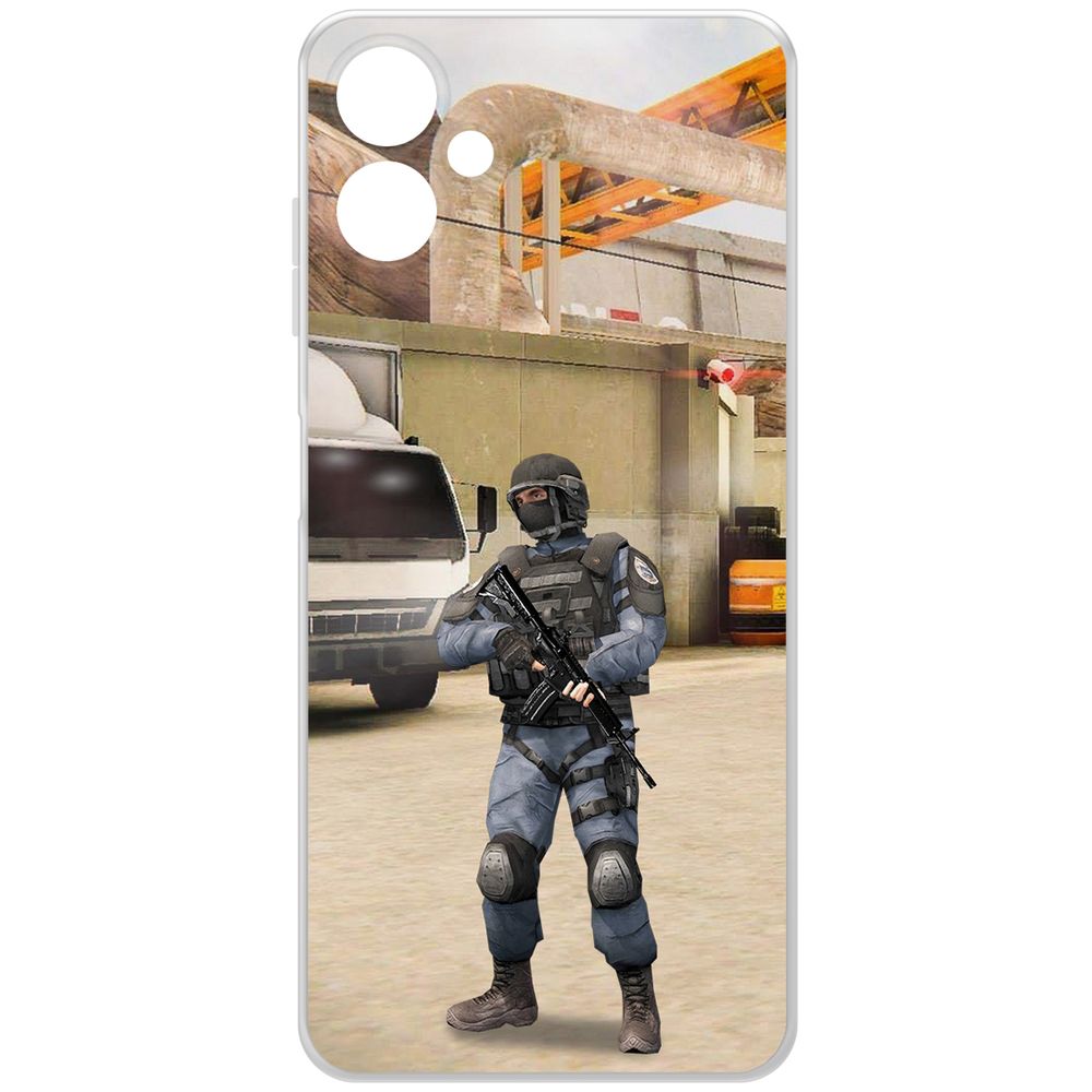 

Чехол-накладка Krutoff Clear Case Cтандофф 2 - GIGN для Samsung Galaxy A06 (A065), Прозрачный