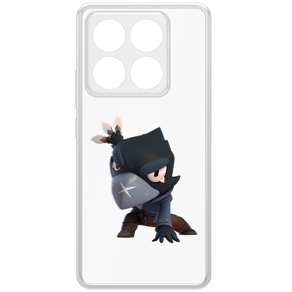 

Чехол-накладка Krutoff Clear Case Brawl Stars-Ворон для Xiaomi 14T Pro, Прозрачный