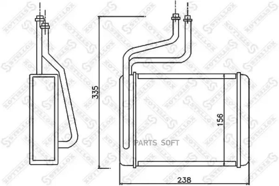STELLOX Радиатор печки STELLOX 1035070sx