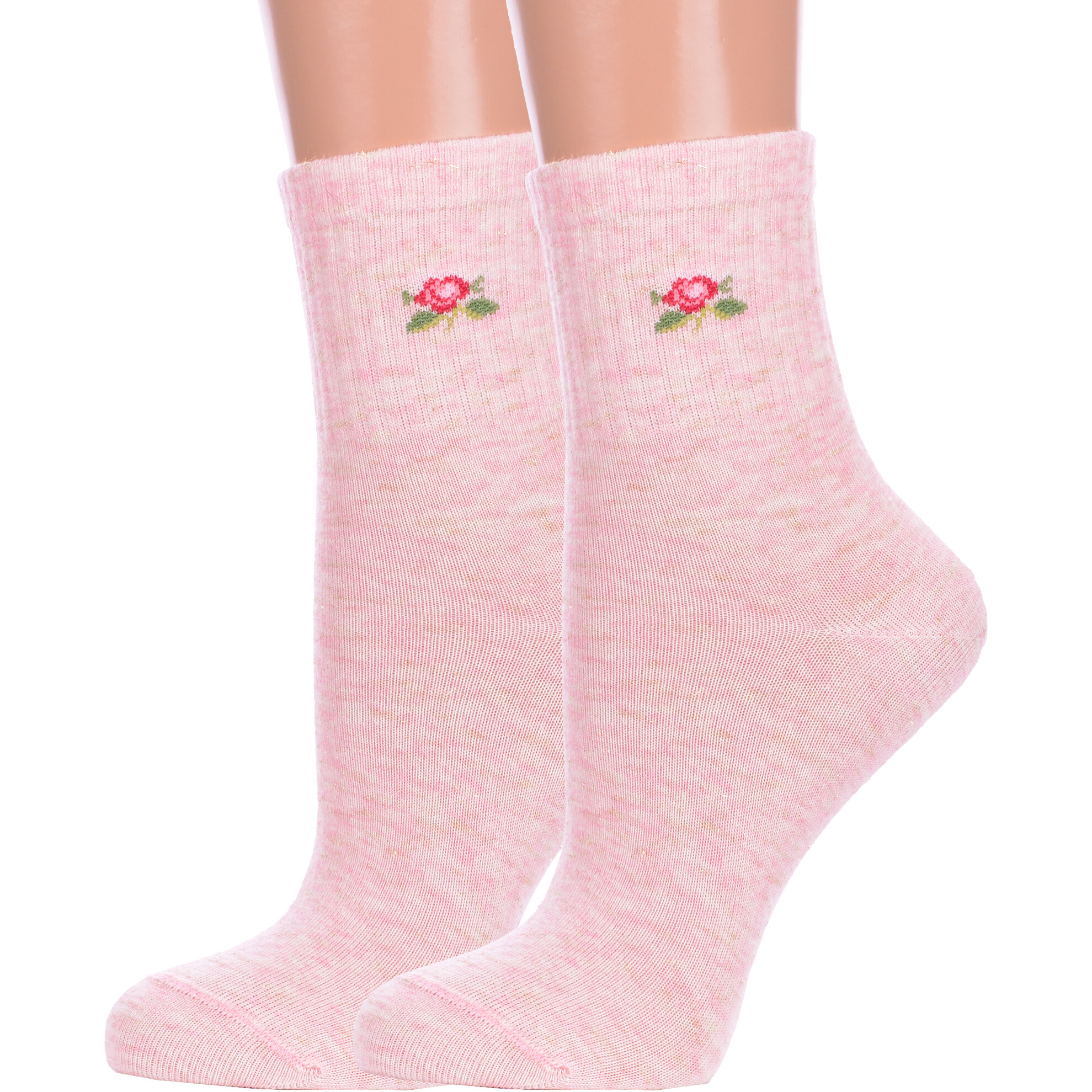 Комплект носков женских Брестский чулочный комбинат 2-23С1155 розовых 25, 2 пары