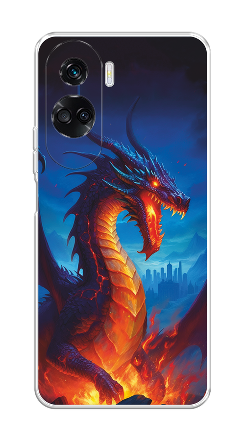 

Чехол Homey на Honor 90 Lite "Дракон над лавой", Оранжевый;коричневый;синий, 6122350-1