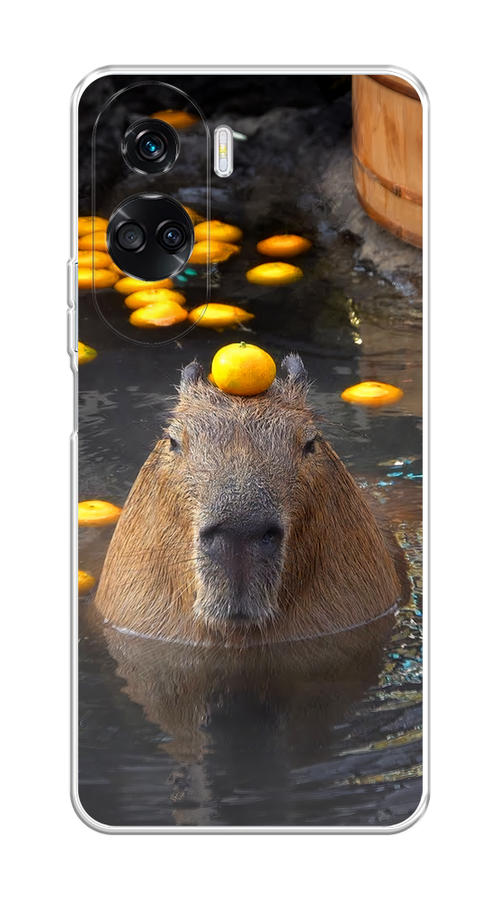 

Чехол Homey на Honor 90 Lite "Капибара отдыхает", Коричневый;оранжевый;серый, 6122350-1