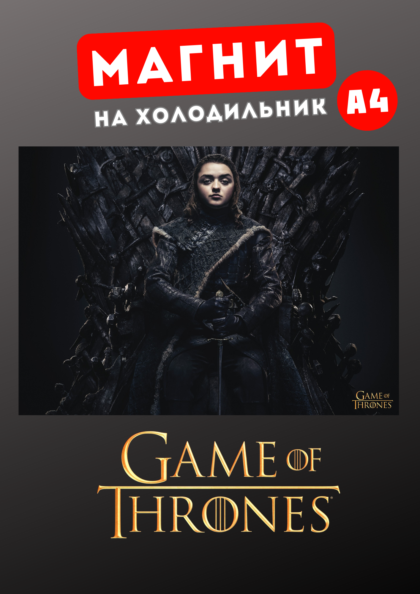 

Магнит на холодильник А4 Магнитная история Игра престолов ип19