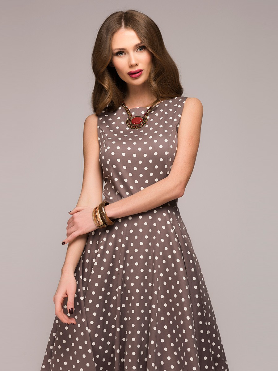 фото Платье женское 1001dress dm00532bg коричневое 42 ru