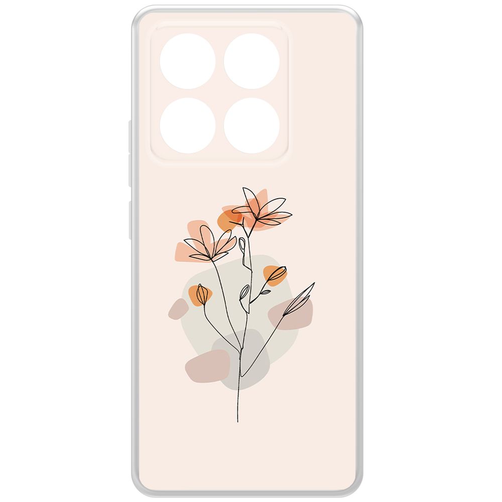 

Чехол-накладка Krutoff Clear Case Ромашки для Xiaomi 14T Pro, Прозрачный