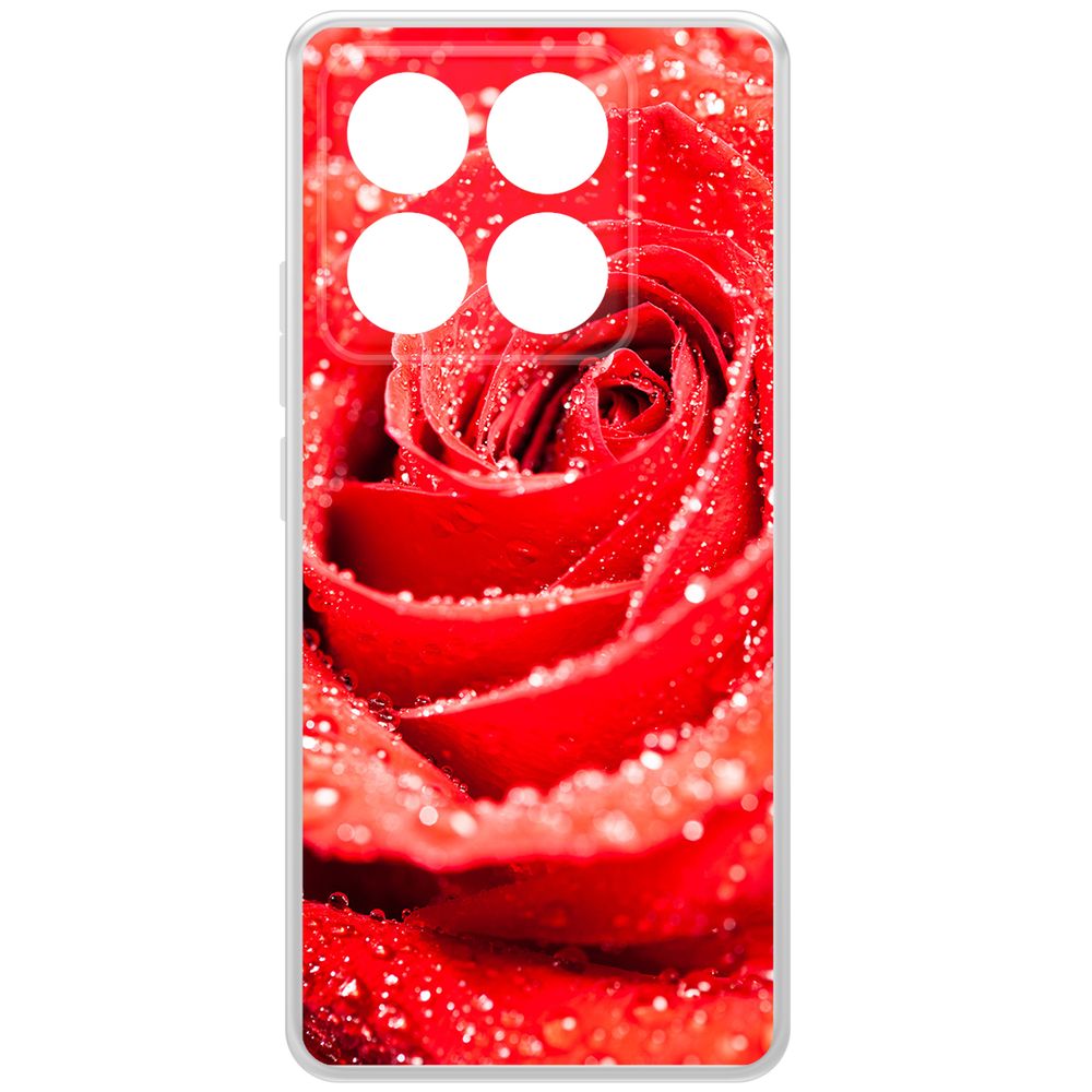 

Чехол-накладка Krutoff Clear Case Роза для Xiaomi 14T Pro, Прозрачный