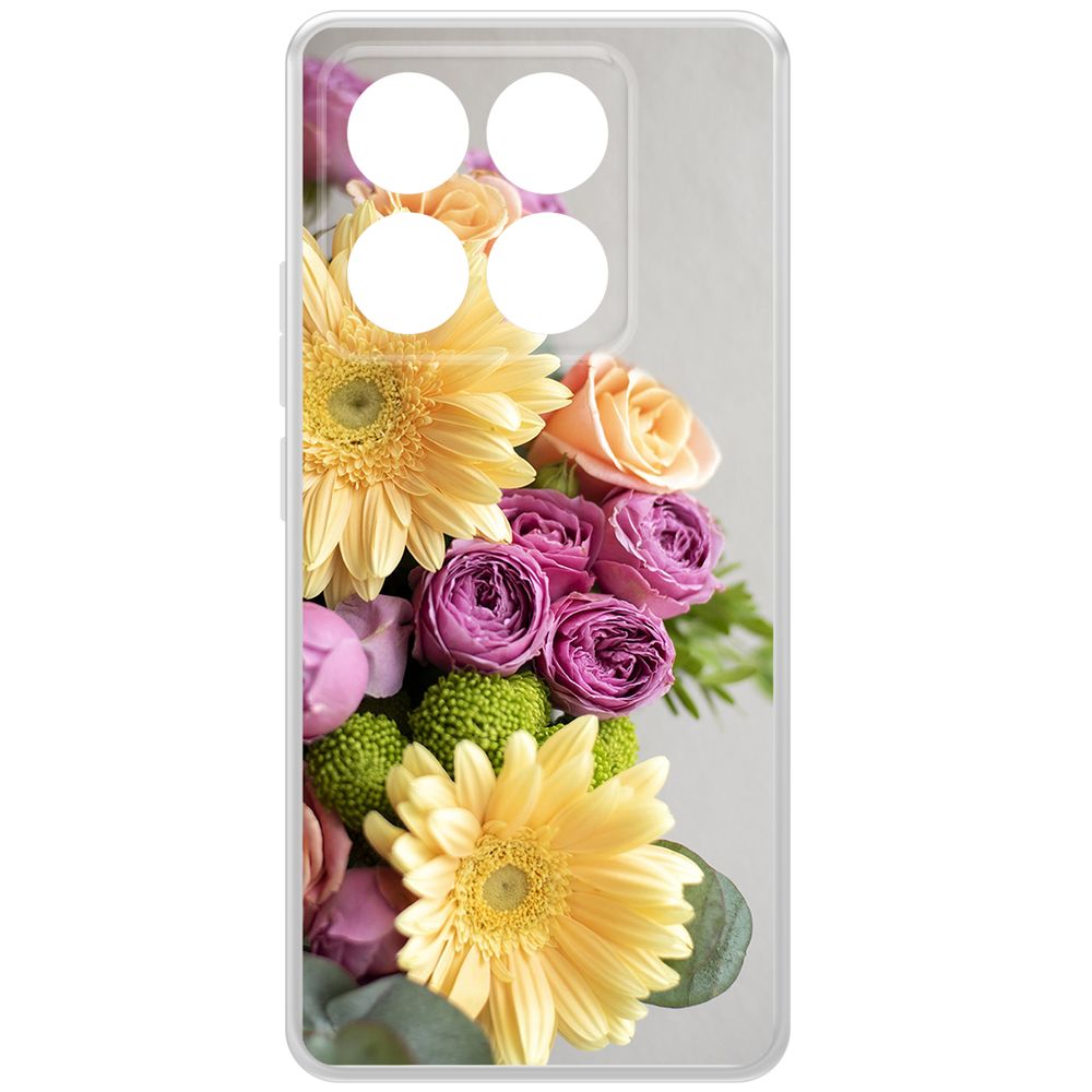 

Чехол-накладка Krutoff Clear Case Букет для Xiaomi 14T Pro, Прозрачный