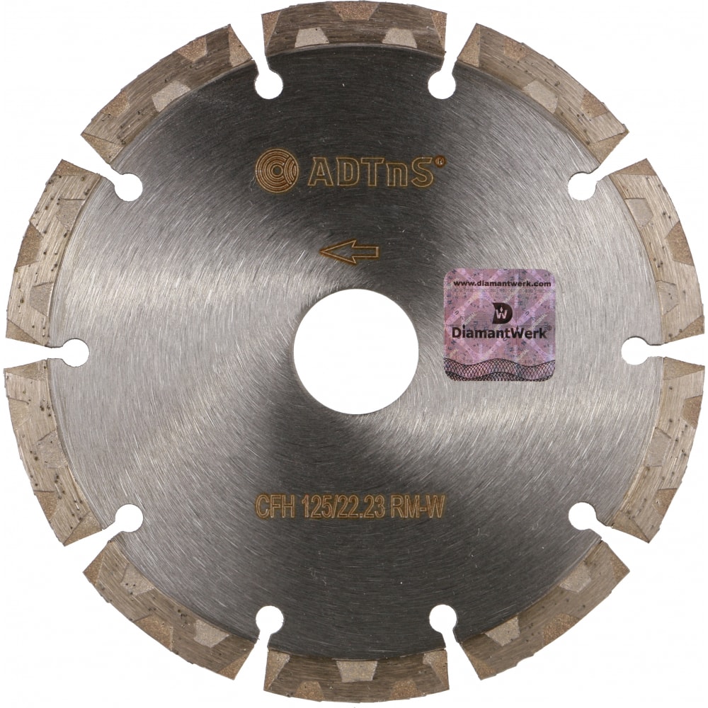 

ADTnS Круг алмазный 1A1RSS/C3-H 125x2,2/1,4x8x22,23-10 CHH 125/22,23 RM-W 34315065010