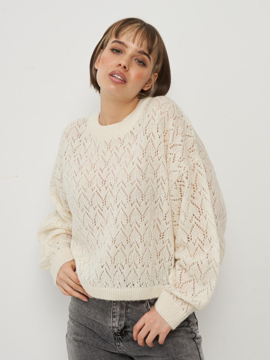 

Джемпер женский BE YOU белый, 7222-40118