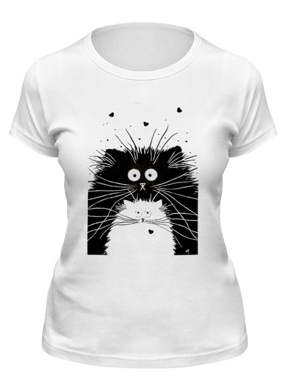 

Футболка женская Printio Кот и кошка белая XL, Белый, Кот и кошка