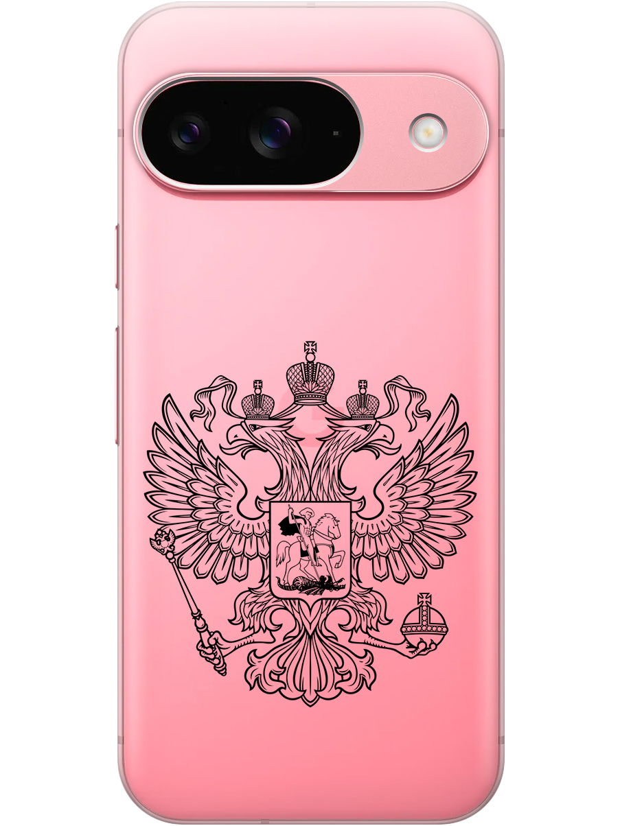 

Силиконовый чехол на Google Pixel 9 с принтом "Двуглавый орел линиями" прозрачный, Прозрачный;серый, 784809781