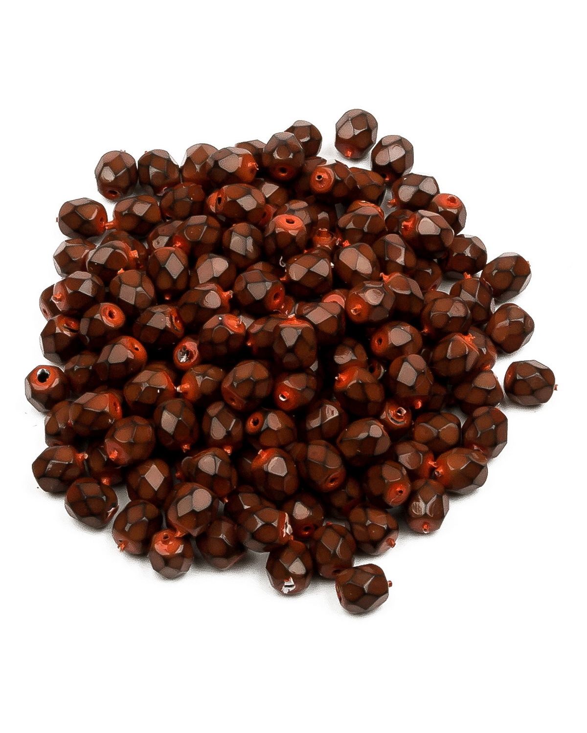 

Стеклянные чешские бусины Fire polished beads ганеные круглые 4 мм цвет Jet 39053 150шт, Коричневый, FP-4