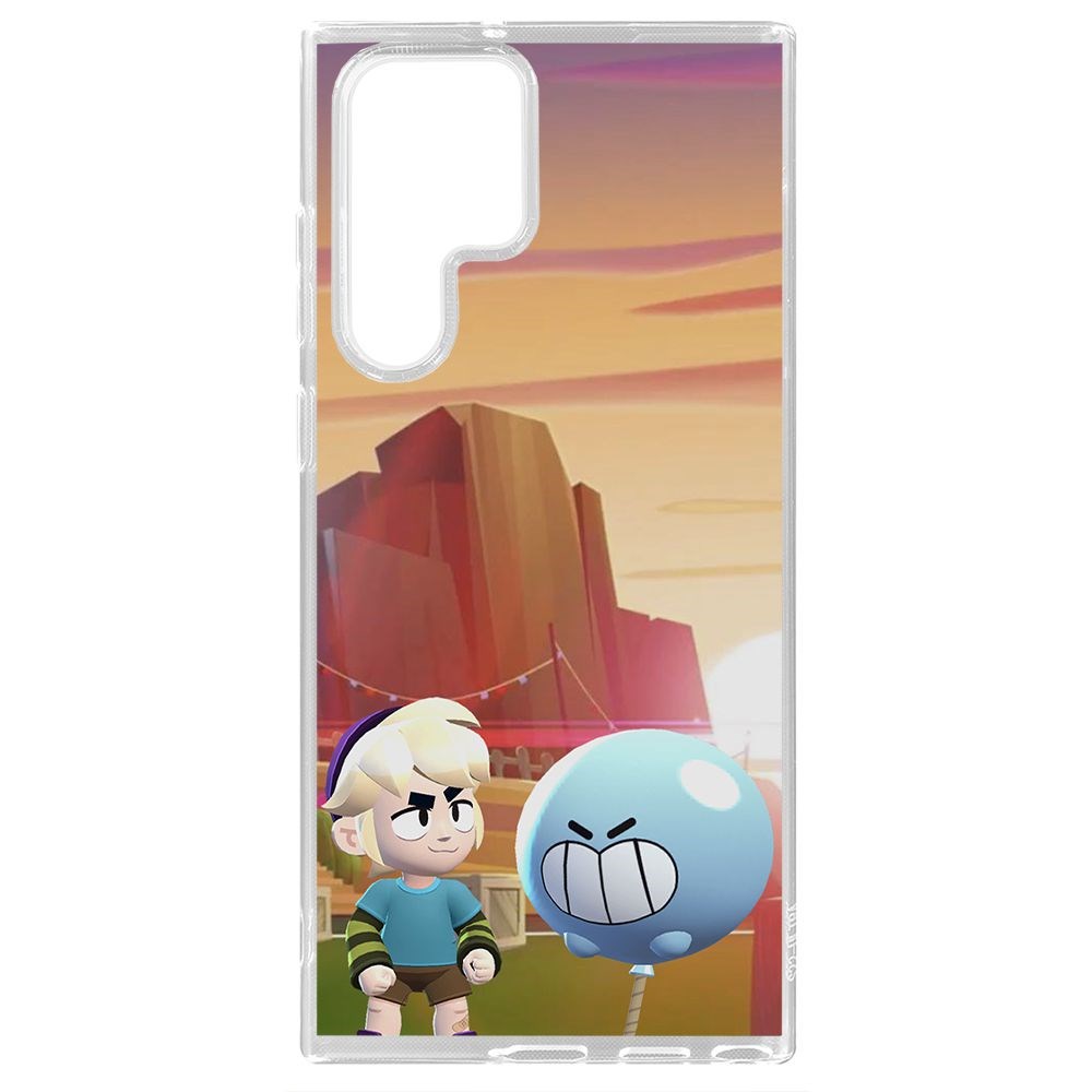 

Чехол-накладка Brawl Stars-Гас для Samsung Galaxy S22 Ultra (S908), Прозрачный