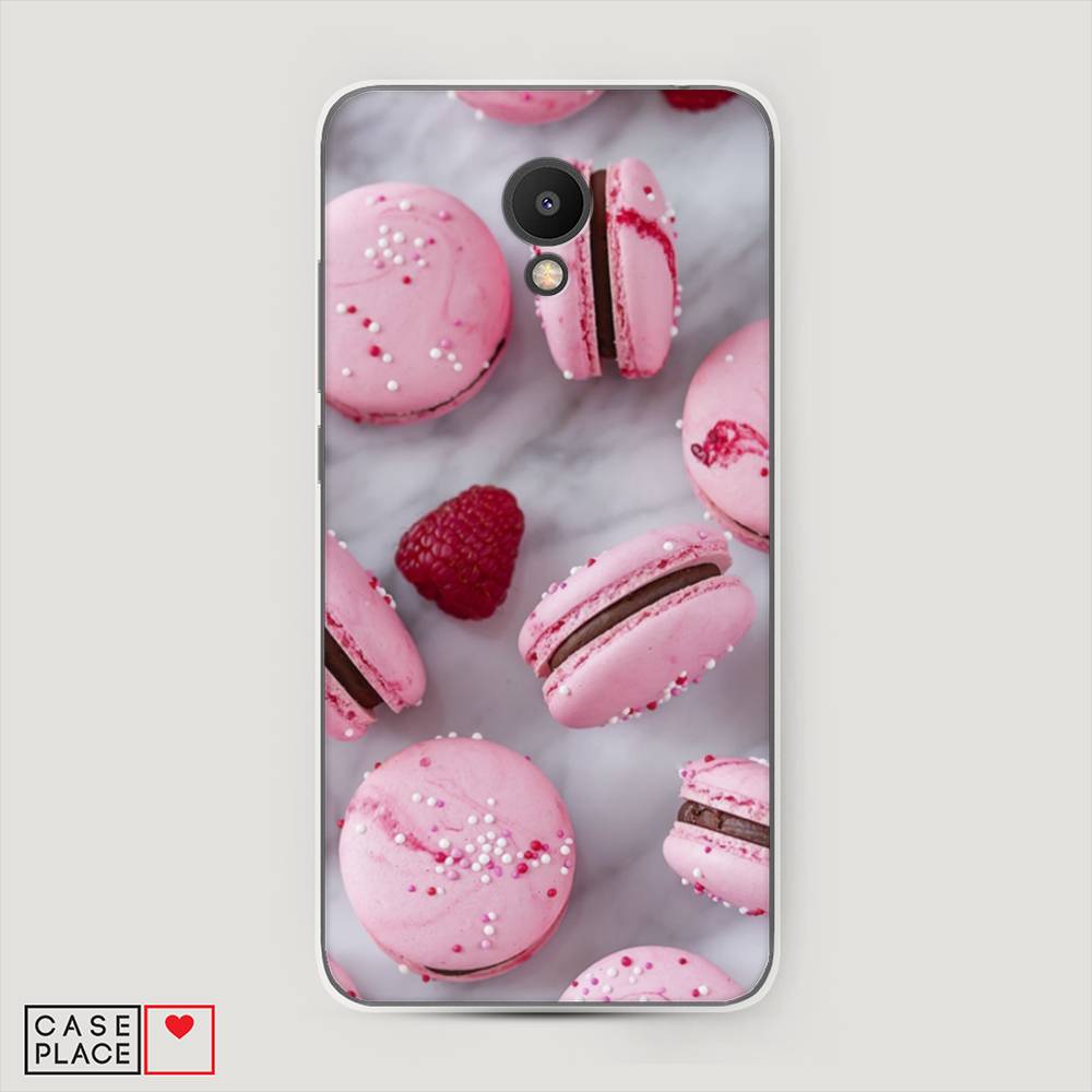 

Чехол Awog на Meizu M6S "Макарони с малиной", Серый;розовый, 72450-10