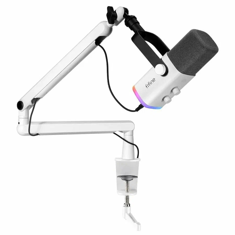 Микрофон Fifine TAM8 White + пантограф