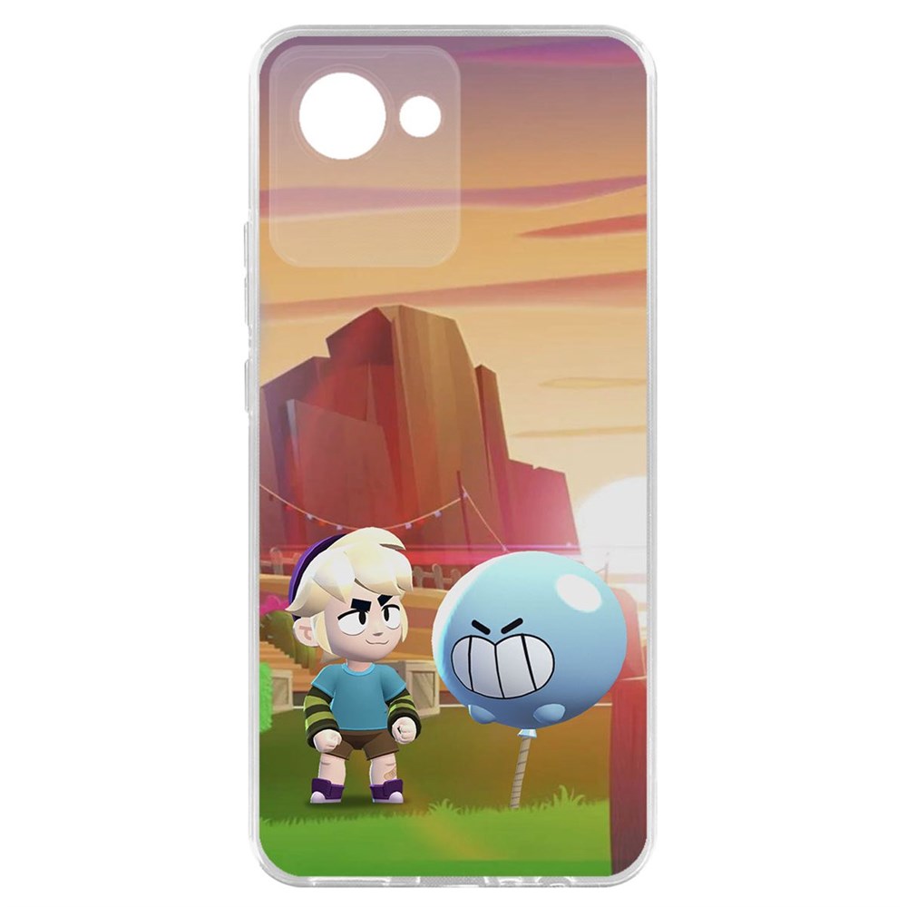 

Чехол-накладка Brawl Stars-Гас для Realme C30, Прозрачный