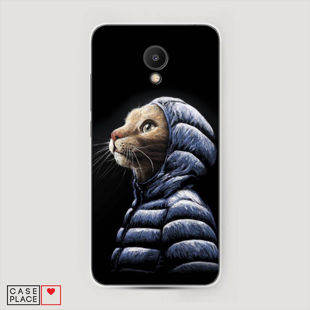 

Чехол Awog на Meizu M6S "Кот в капюшоне", Черный;бежевый;синий, 72450-2