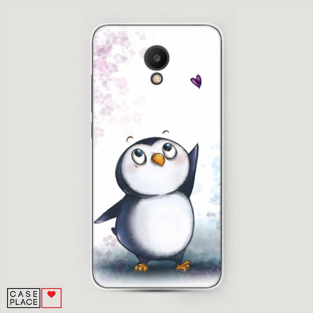 

Чехол Awog на Meizu M6S "Пингвин и сердечко", Белый, 72450-1