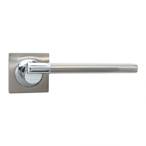 Дверные ручки NEODECO А61185 никель дверные накладки с заверткой puerto 03 никель суперматовый