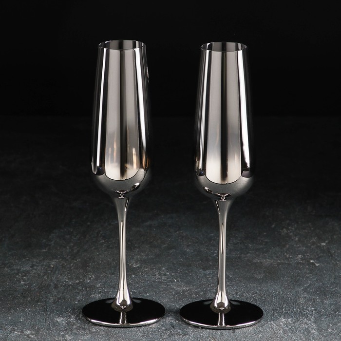 Набор бокалов для шампанского «Градиент», 250 мл, 7,5x26 см, 2 шт