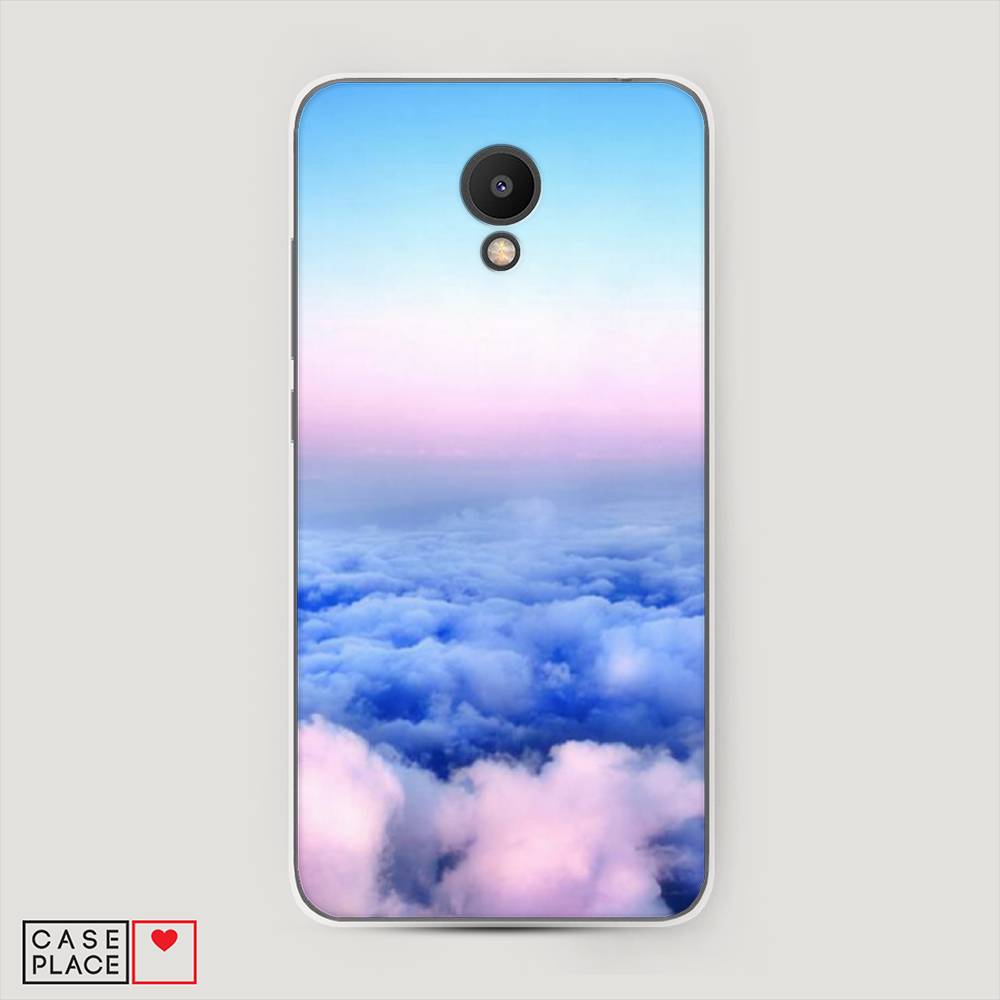 

Чехол Awog на Meizu M6S "Облака", Голубой;розовый, 72450-4
