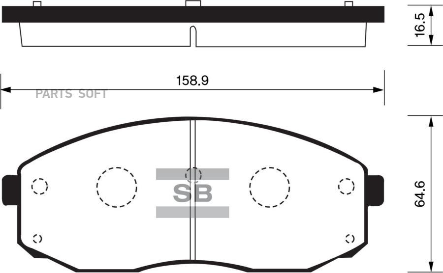 

Колодки передние KIA BONGO III, HYUNDAI HD35 17- SP1176 SANGSINBRAKE, SP1176