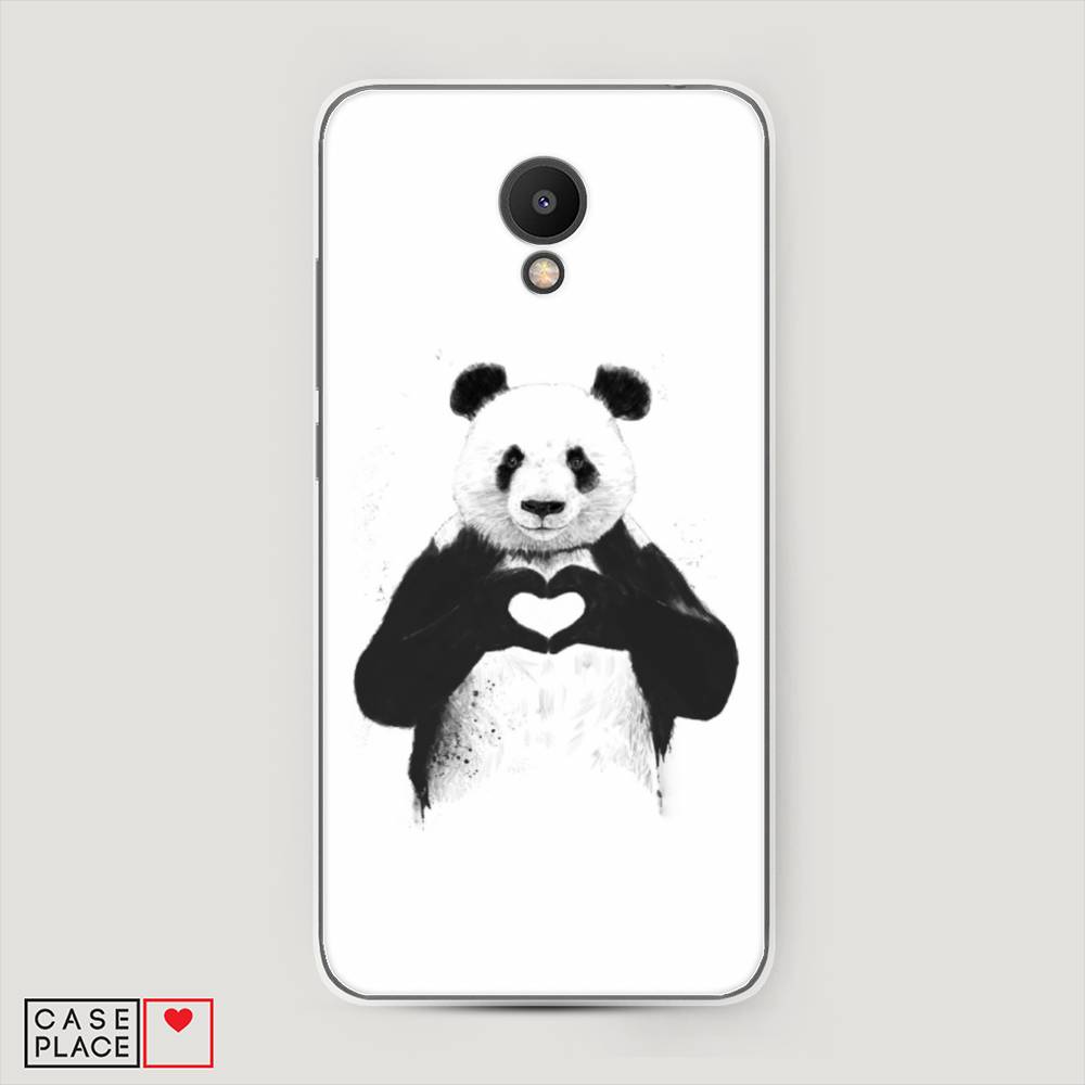 

Чехол Awog на Meizu M6S "Панда love", Серебристый, 72450-10