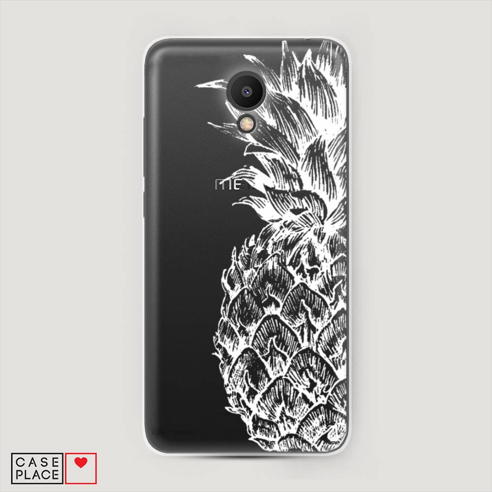 

Чехол Awog на Meizu M6S "Ананас графика белая", Белый, 72450-10