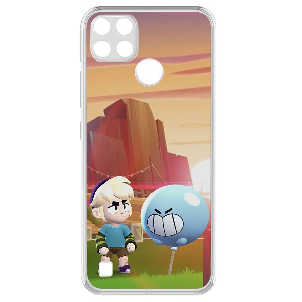

Чехол-накладка Brawl Stars-Гас для Realme C25Y, Прозрачный
