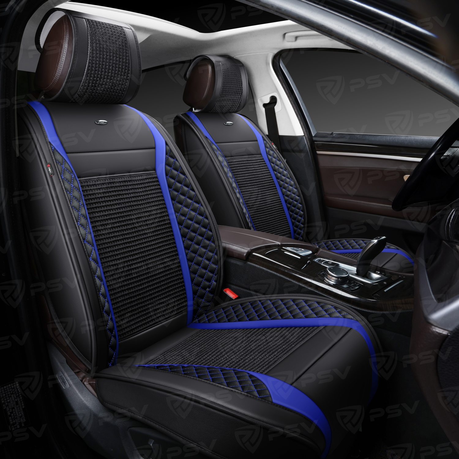 Накидки на сиденья PSV 3D Expert черно-синий, на передние сиденья 136261