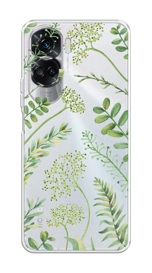 

Чехол Homey на Honor 90 Lite "Green Leaves", Зеленый;прозрачный, 6122350-1