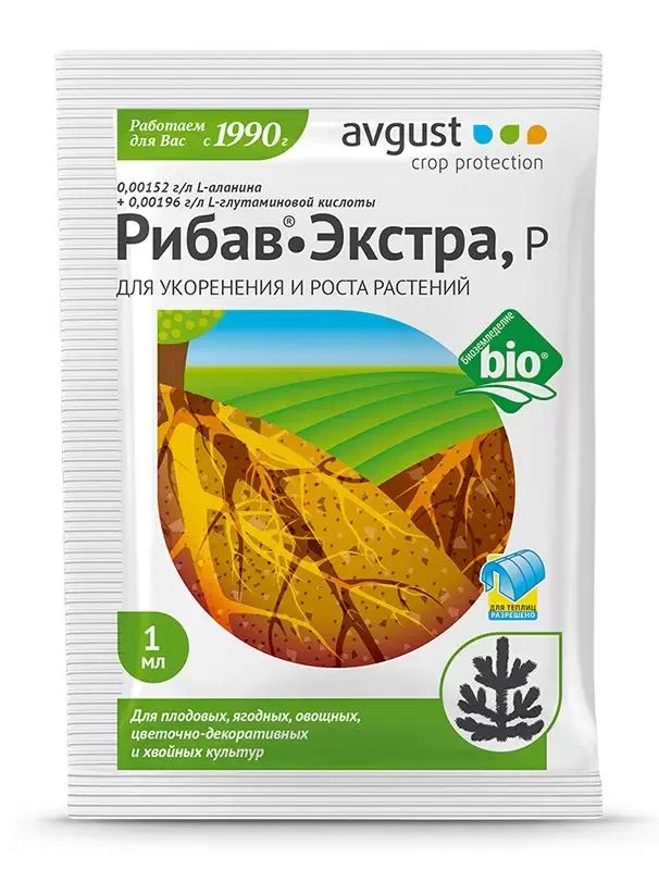 Природный регулятор роста и корнеобразователь Avgust Рибав-Экстра 1 мл 270₽