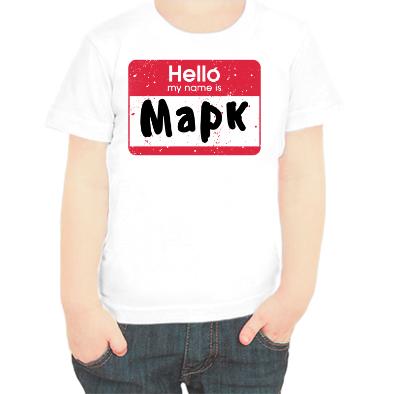 

Футболка мальчику белая 30 р-р hello марк, Белый, fdm_hello_mark