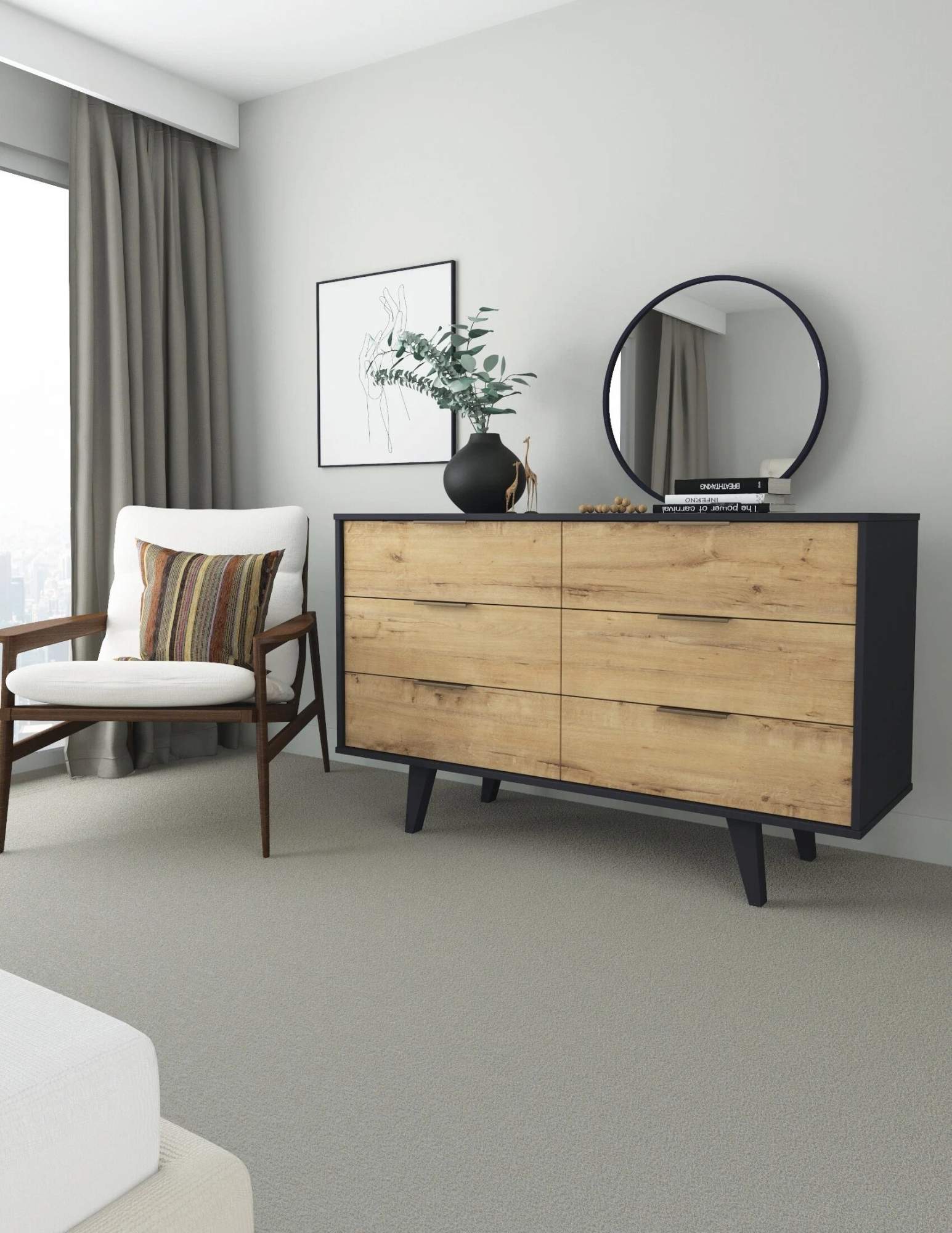 Комод 34 аиста Чикаго графит /бунрати