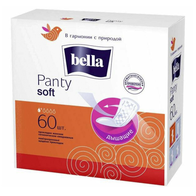 

Прокладки Bella Panty Soft ежедневные 60 шт, Белый