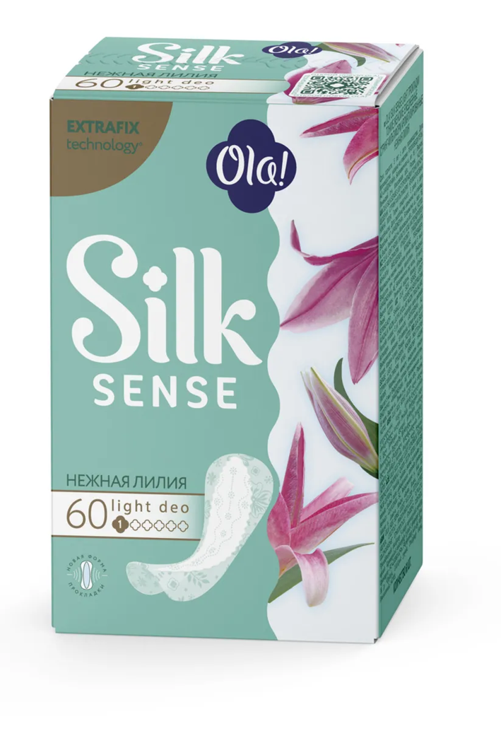 Прокладки Ola! Silk sense, Light deo, ежедневные, нежная лилия, 1 капля, 60 шт.