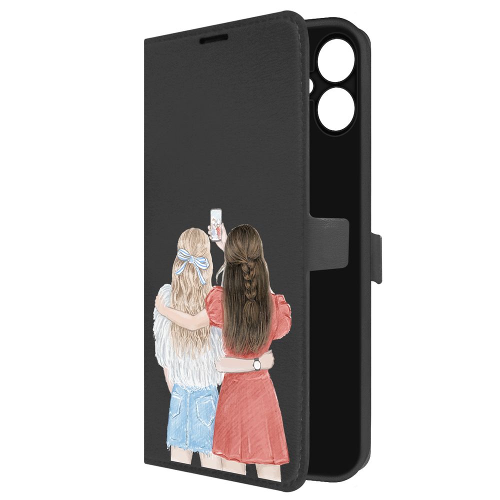 

Чехол-книжка Krutoff Eco Book для Samsung Galaxy A06 (A065) Лучшие подруги (черный)