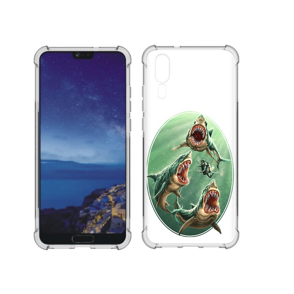 

Чехол MyPads Tocco для Huawei P20 синяя бездна (PT108006.52.600), Прозрачный, Tocco