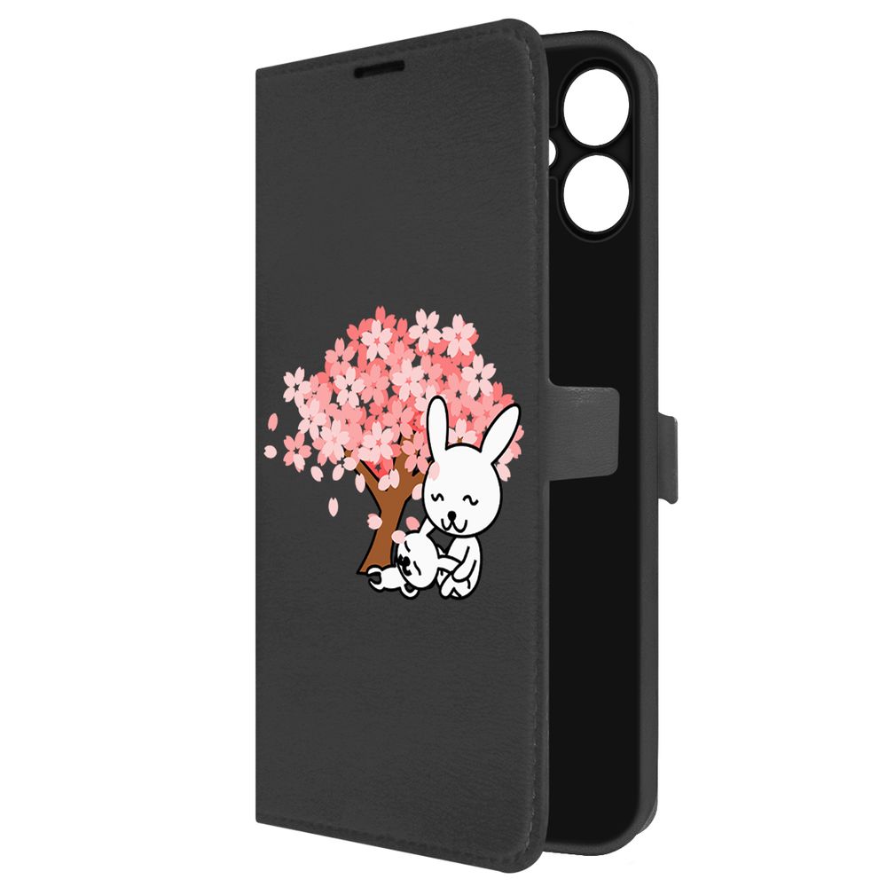

Чехол-книжка Krutoff Eco Book для Samsung Galaxy A06 (A065) Кролики (черный)