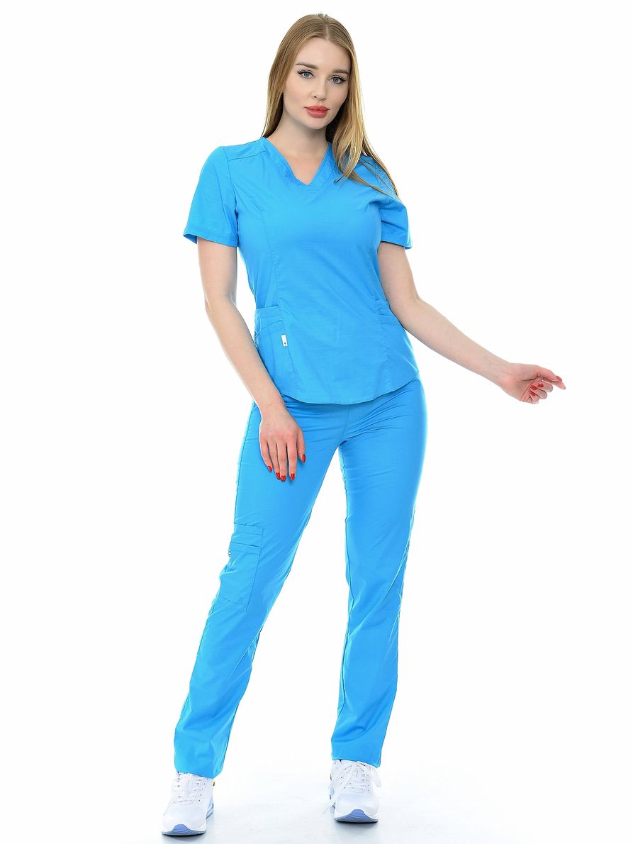 фото Костюм медицинский женский medicalwear вена 103 голубой 42 ru