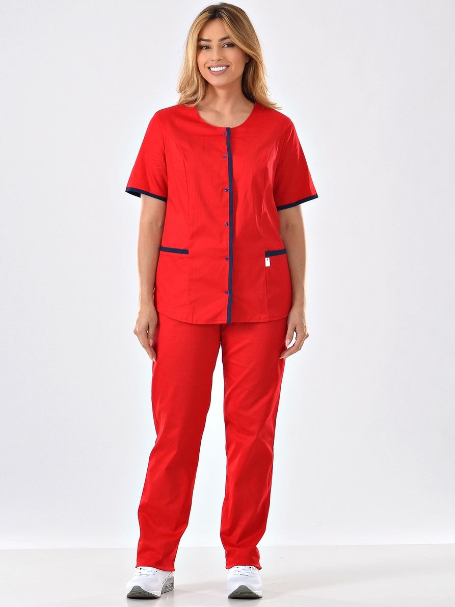 фото Костюм медицинский женский medicalwear эвелина 106 красный 50 ru