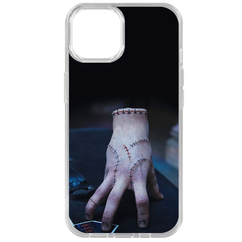 

Чехол-накладка Krutoff Clear Case Уэнсдей Аддамс - Вещь для iPhone 14, Прозрачный