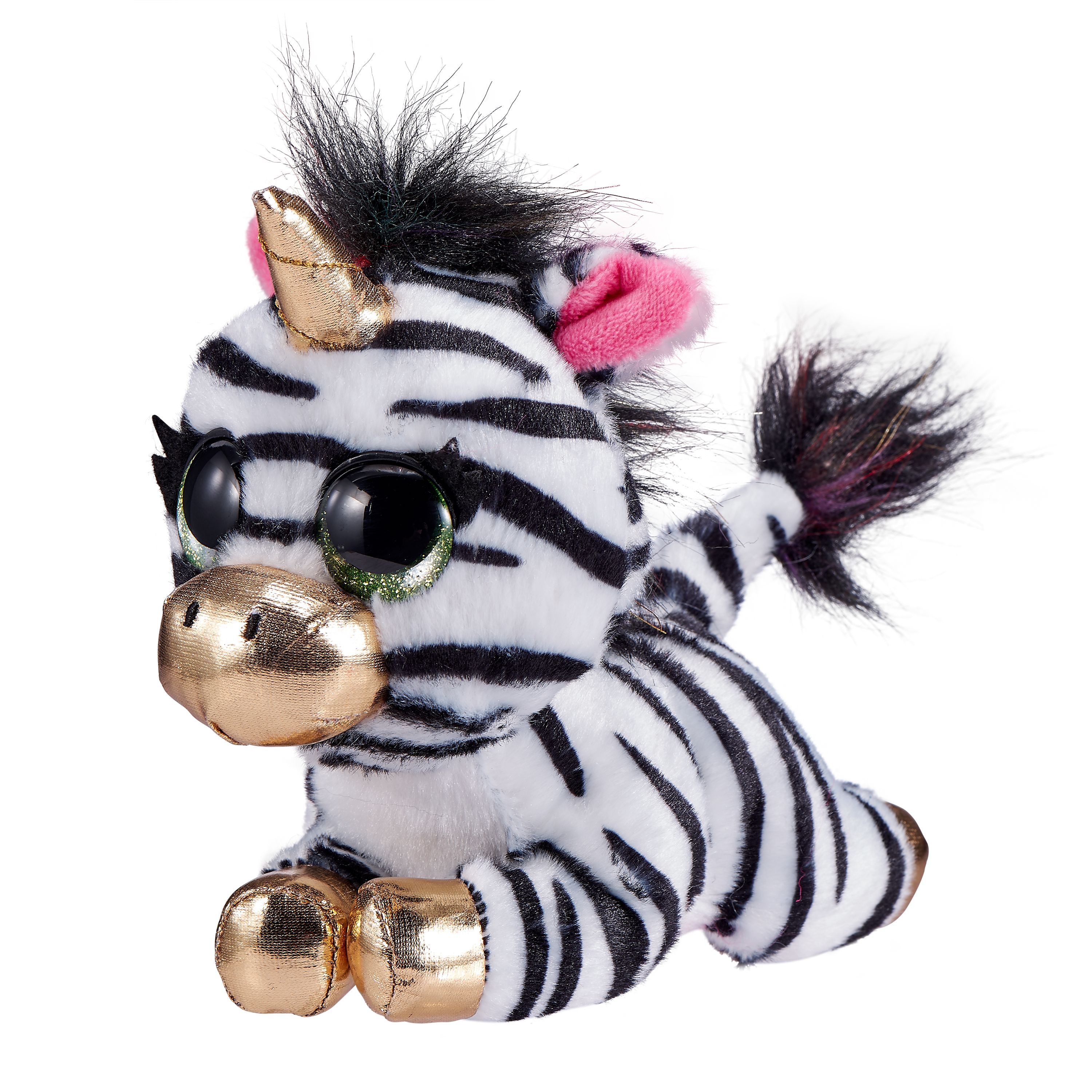 фото Мягкая игрушка zuru coco surprise плюшевый сюрприз зебра черный/белый, 27 см 9608-5