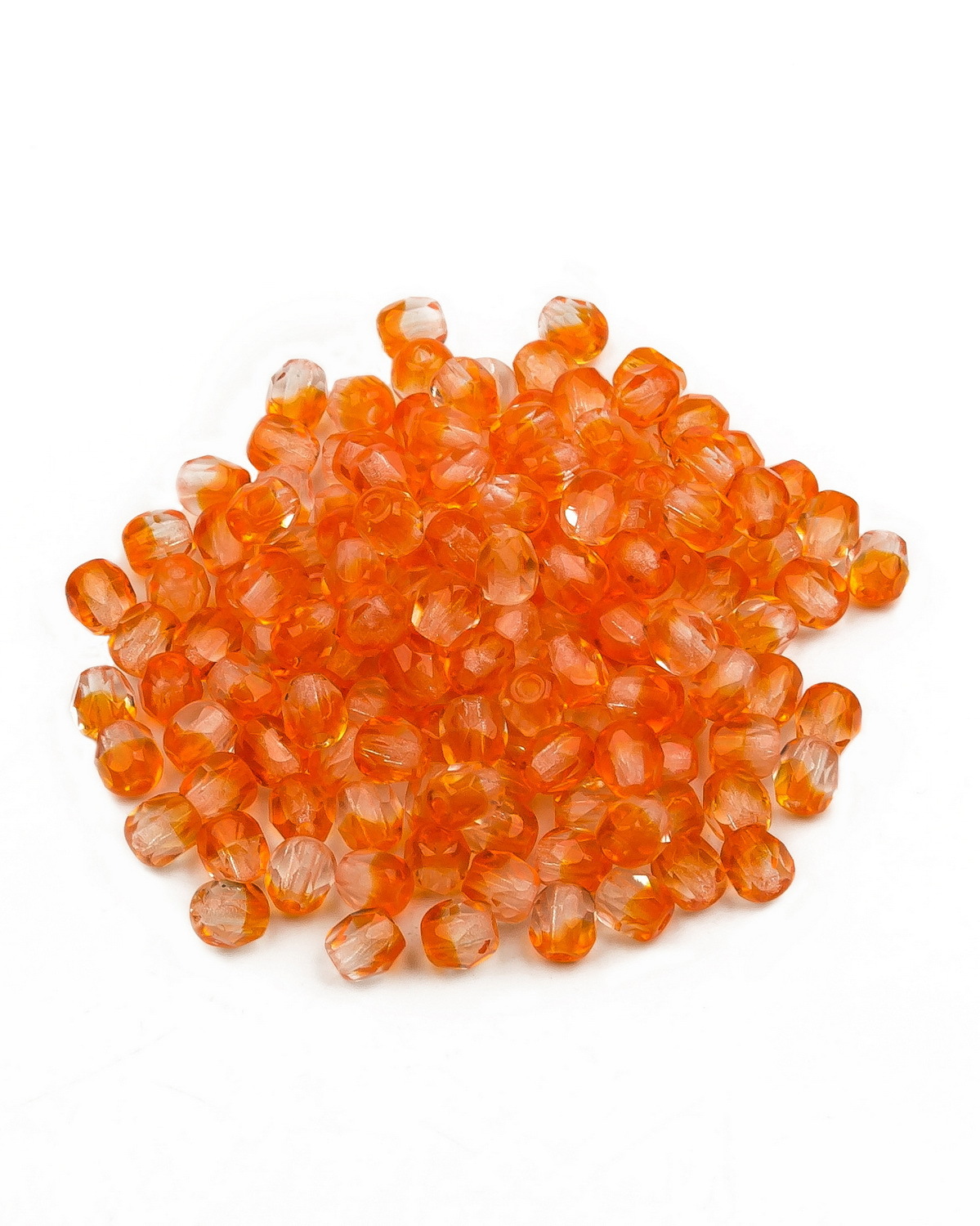 

Стеклянные чешские бусины Fire polished beads ганеные круглые 4 мм цвет цвет DHY02 150шт, Оранжевый, FP-4